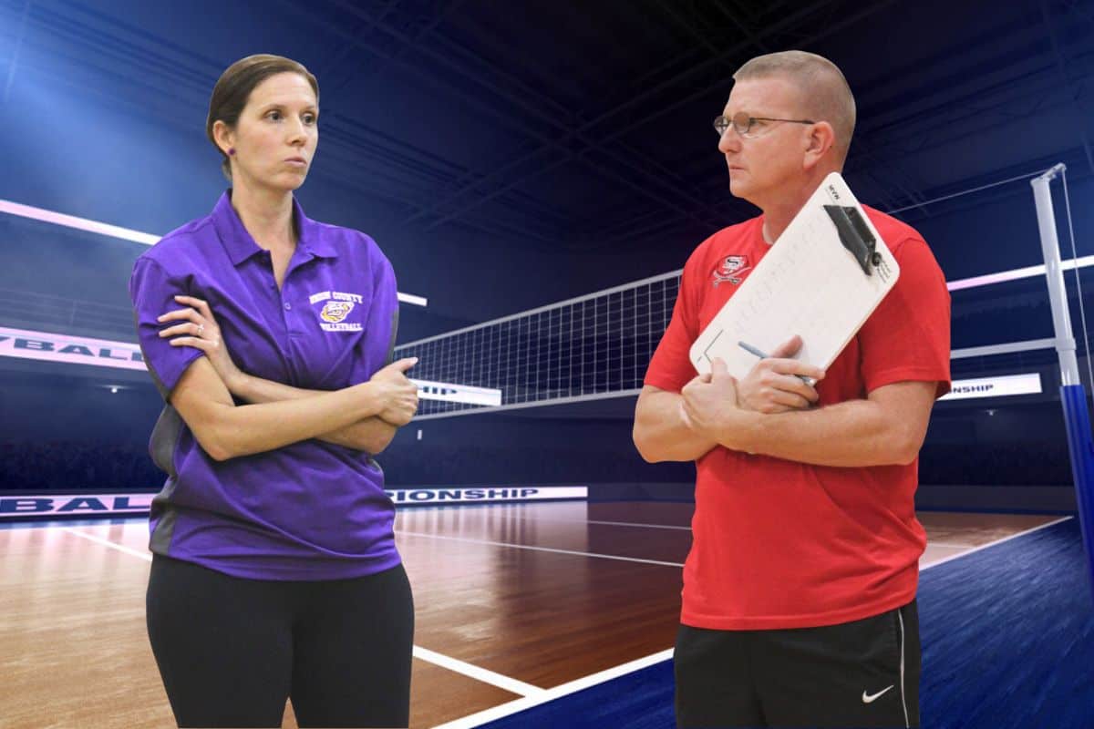 2022 All Area volleyball coaches of the year - Union County's Tifani Knox and Santa Fe's Eric Marshall