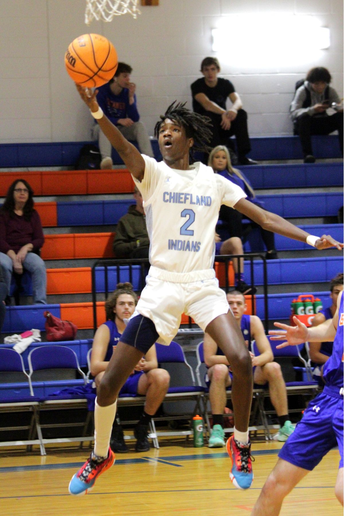 Chiefland's TJ Pettigrew goes for two against Bronson on Wednesday.