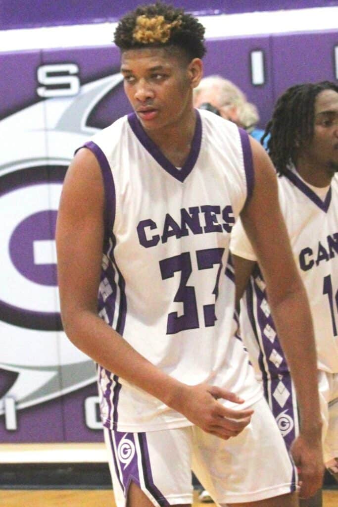 Gainesville's Josh Hayes adds his 6-foot-9 pressence at center-forward for the Hurricanes.