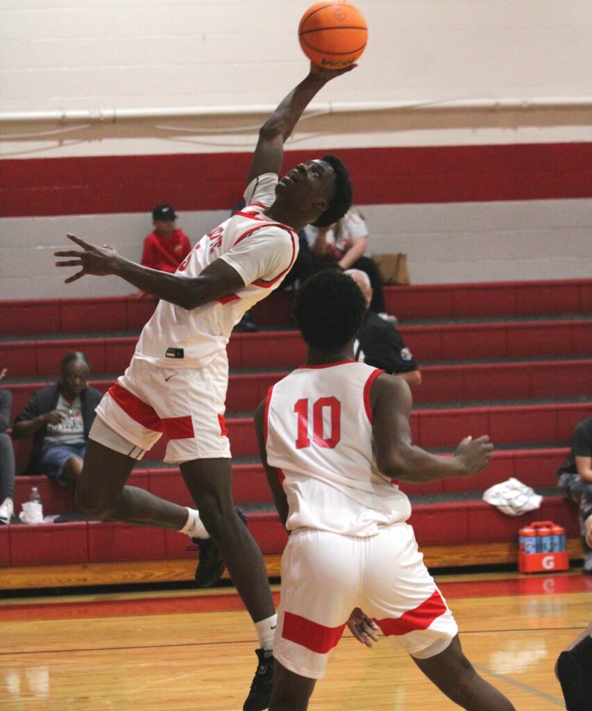 Santa Fe's Kyren Washington with a shot against Jordan Christian Prep on Friday.