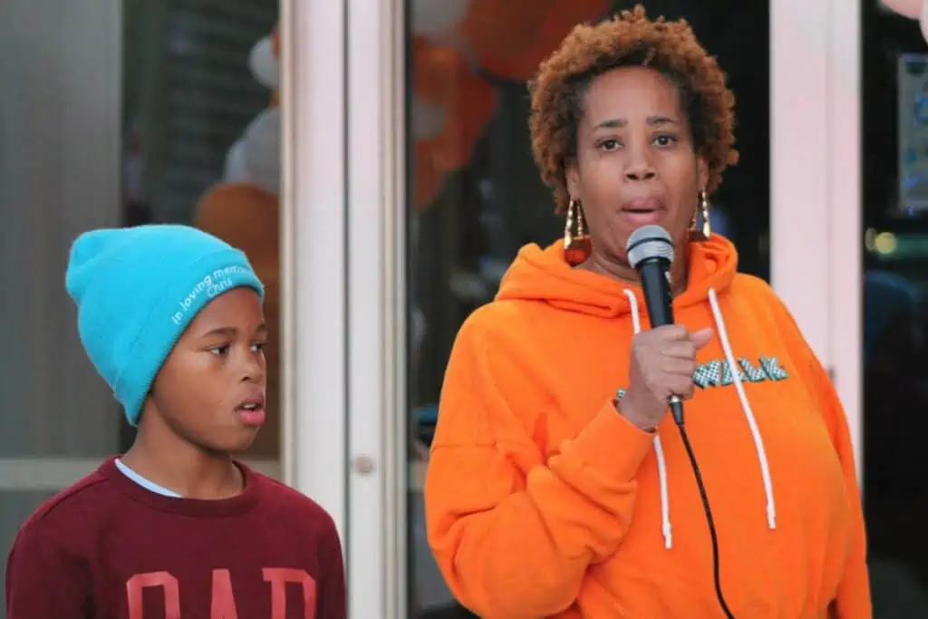 Stephanie Scott spoke about losing her son to gun violence at the GPD Night of Compassion event on Friday.