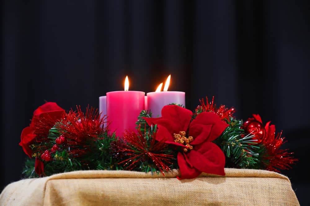 Wreath and advent candles