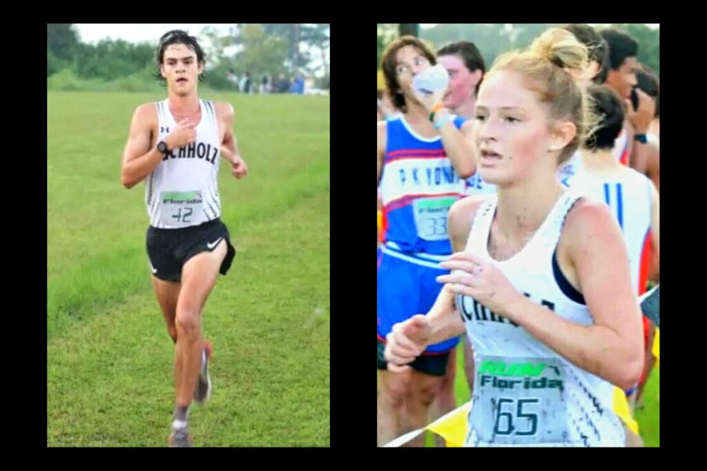 Buchholz runners Emerson Miller (left) and Kate Drummond