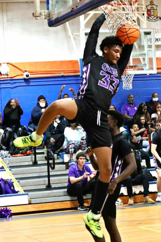 Gainesville's Josh Hayes with a third quarter dunk against P.K. Yonge on Tuesday.