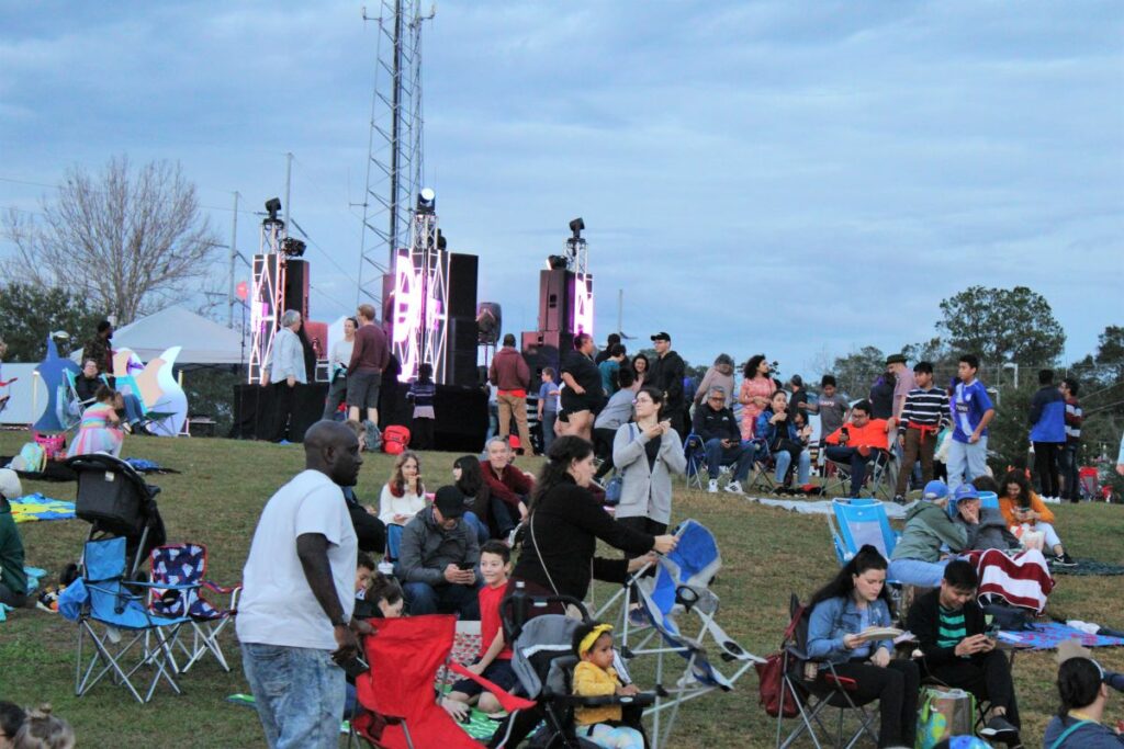 People attending Gainesville's Spars in the Park on Saturday.