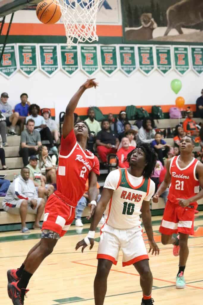 Santa Fe's Jamil Watson Jr. with a first half shot attempt against Eastside on Tuesday.