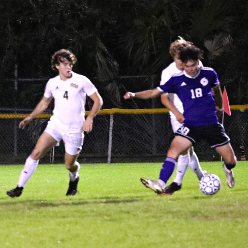 Gainesville's Isaac Gugel scored the game's first goal in Wednesday's 6A Regional Quarterfinal win over Oakleaf.