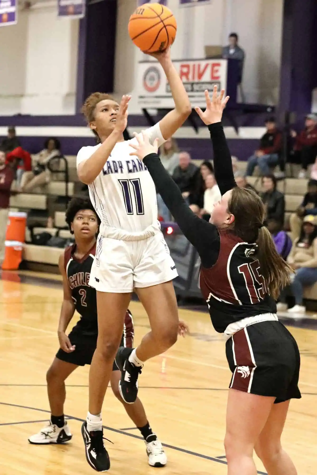 Gainesville's Jayden Terry shoots for two in the second half against Chiles on Friday.