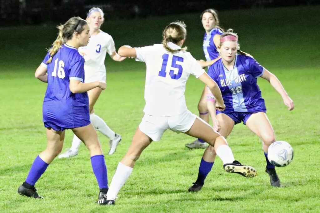 P.K. Yonge's Sydnia Collaw goes for the ball against Bolles in the Region 1-3A final game on Tuesday.