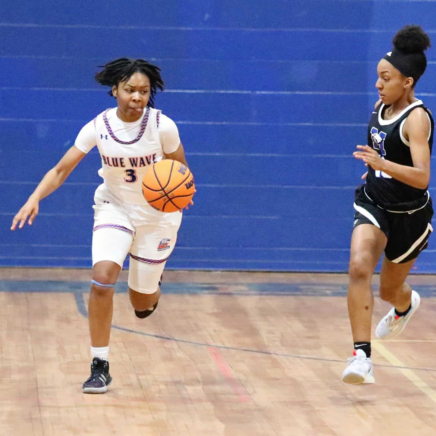 P.K. Yonge's Zion McRae dribbles down the court against Masters Academy in the Region 1-3A semifinals game on Tuesday.