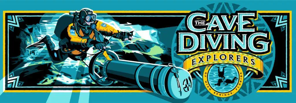 A mural on the Extreme Exposure building will depict area cave diving.