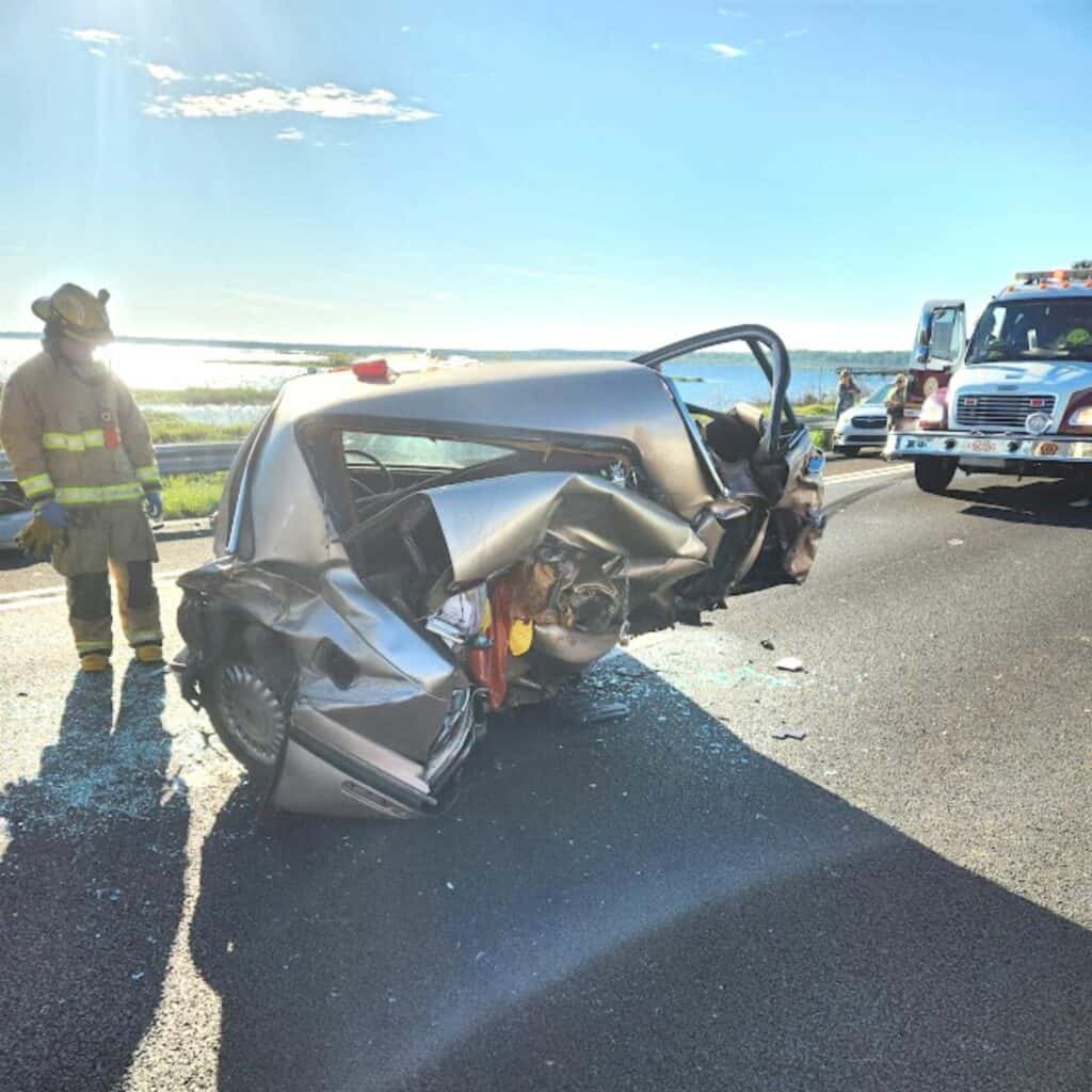 A two-vehicle accident on US Highway 441 north in Paynes Prairie injured to drivers on Tuesday morning.
