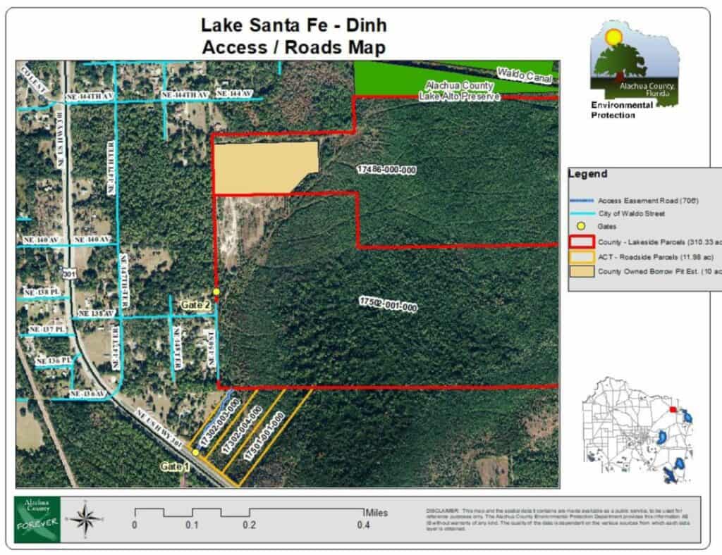 Lake Santa Fe - Dinh map