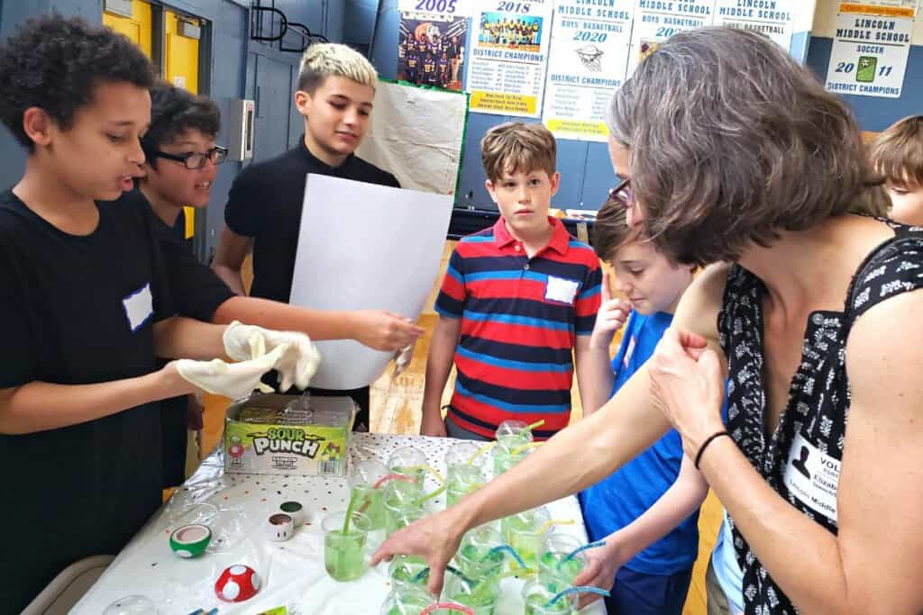 Lincoln Middle School sixth graders hosted a Germ Museum presentation on Wednesday.