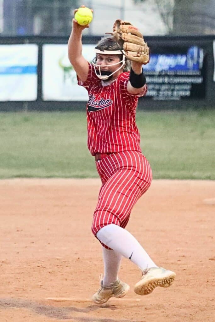 Williston pitcher Makenna Boyd picked up a complete-game win at Gainesville High School on Monday.