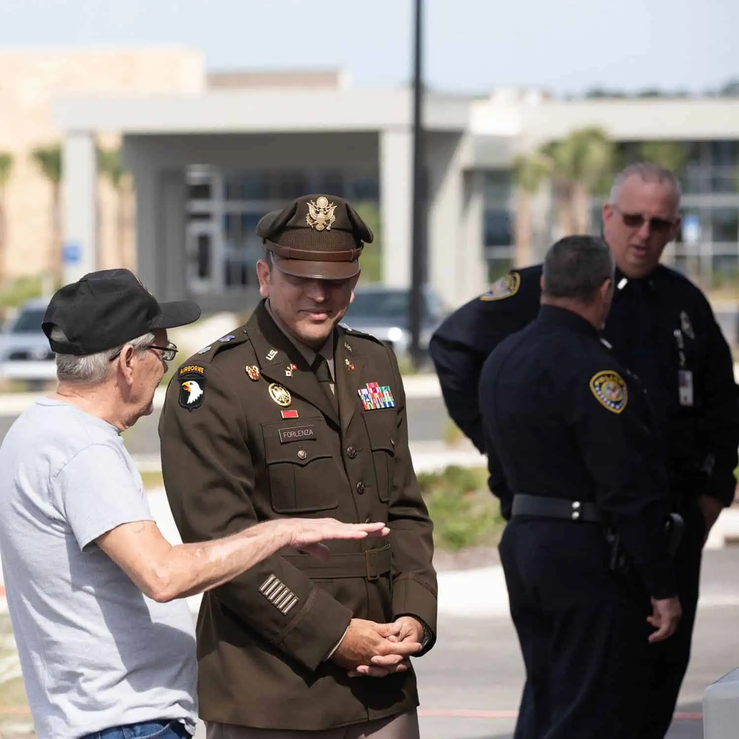 Veterans and service members attended Friday morning's dedication ceremony at the new VA medical facilities on SW 34th Street in Gainesville.