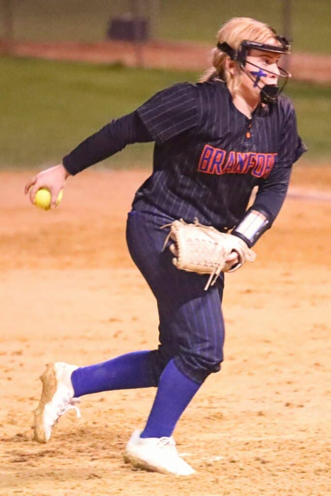 Branford pitcher Laila Arnold 16-2 with a 1.28 ERA and has 234 strikeouts and only 51 walks in 147.2 innings pitched in 2023.