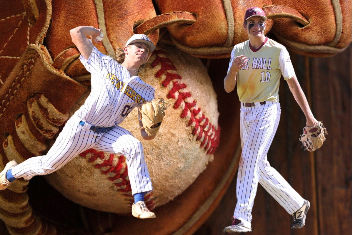 Newberry's Landon Gruenwald (left) and Oak Hall's Jack Kuzmicki
