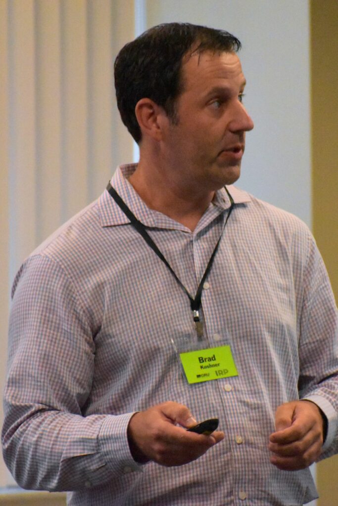 Brad Kushner presented the four scenarios and six sensitivities GRU will run through its computer model.