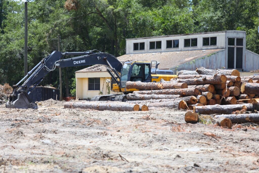 Demolition or the final St. Michael's Episcopal Church buildings in recent weeks will make way for new retail-zoned businesses.