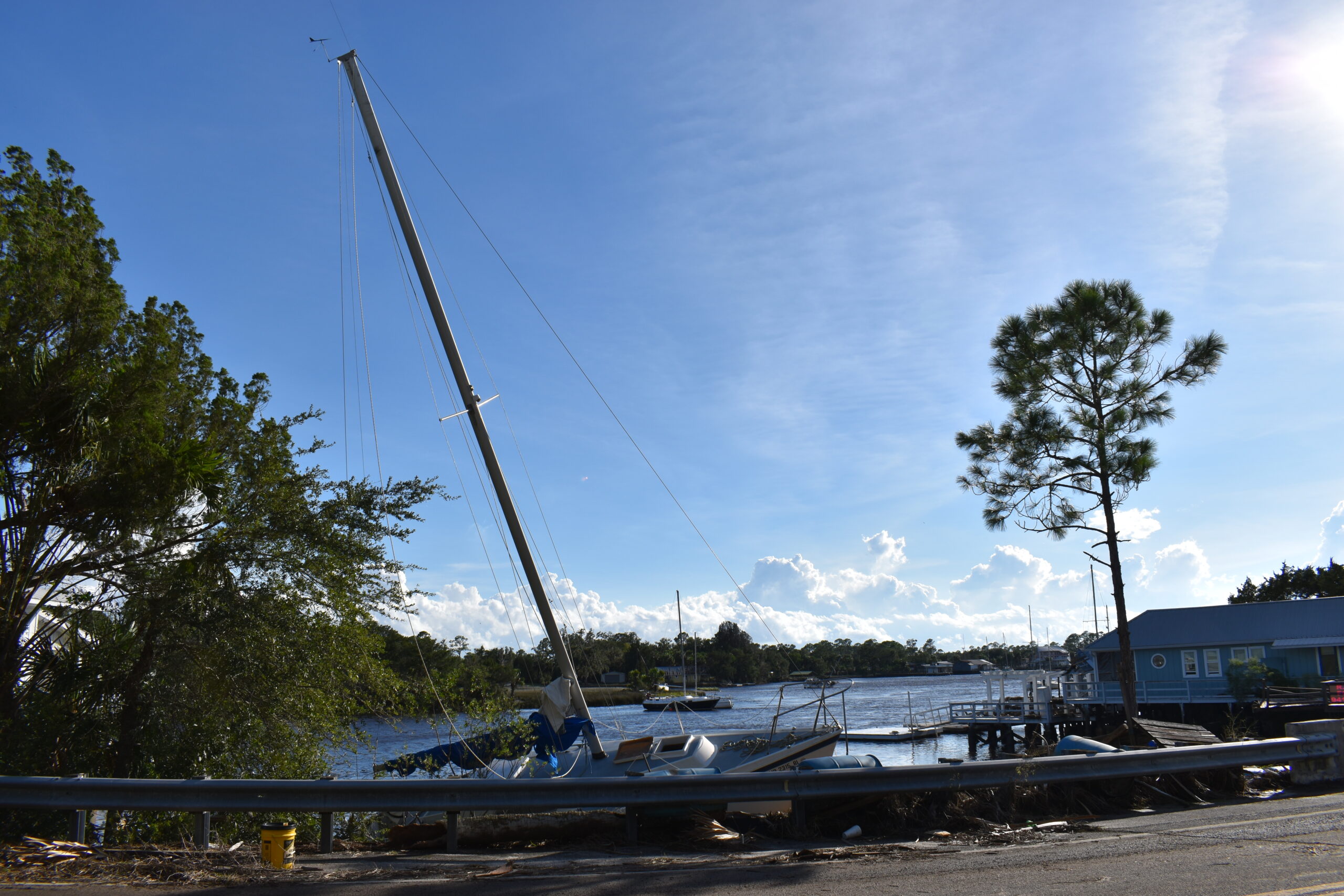A grounded sailboat in Steinhatchee_Cred Glory A grounded sailboat in Steinhatchee.