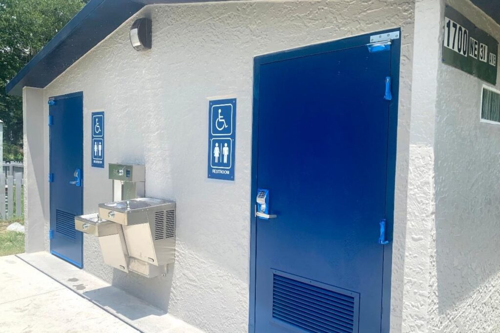 New restrooms were recently completed at Unity Park.