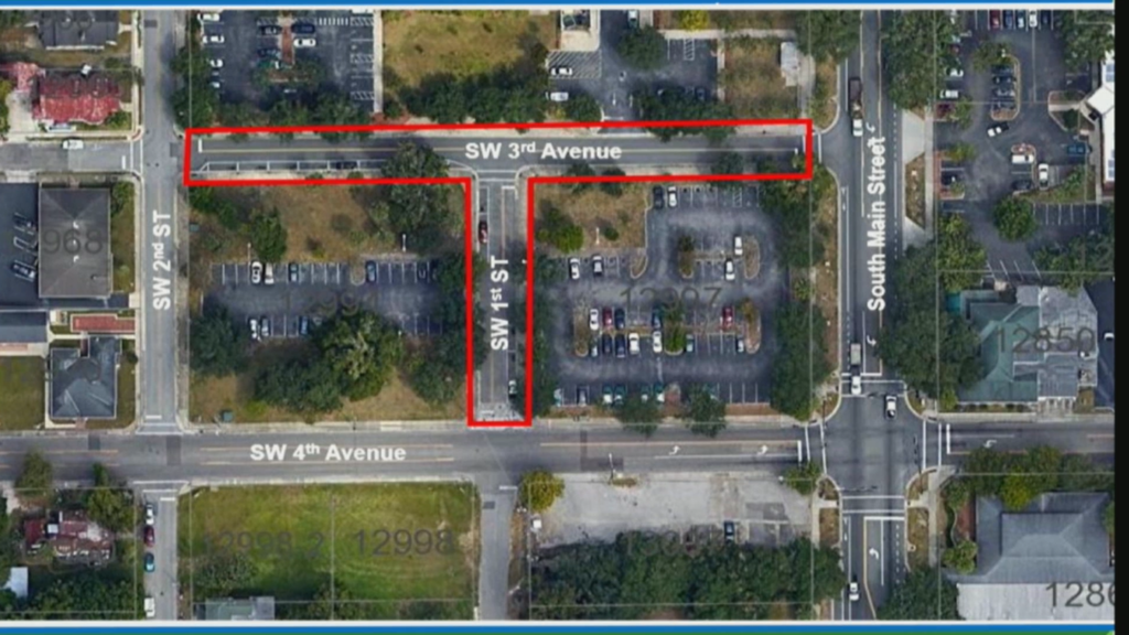 Map of the roads to close.