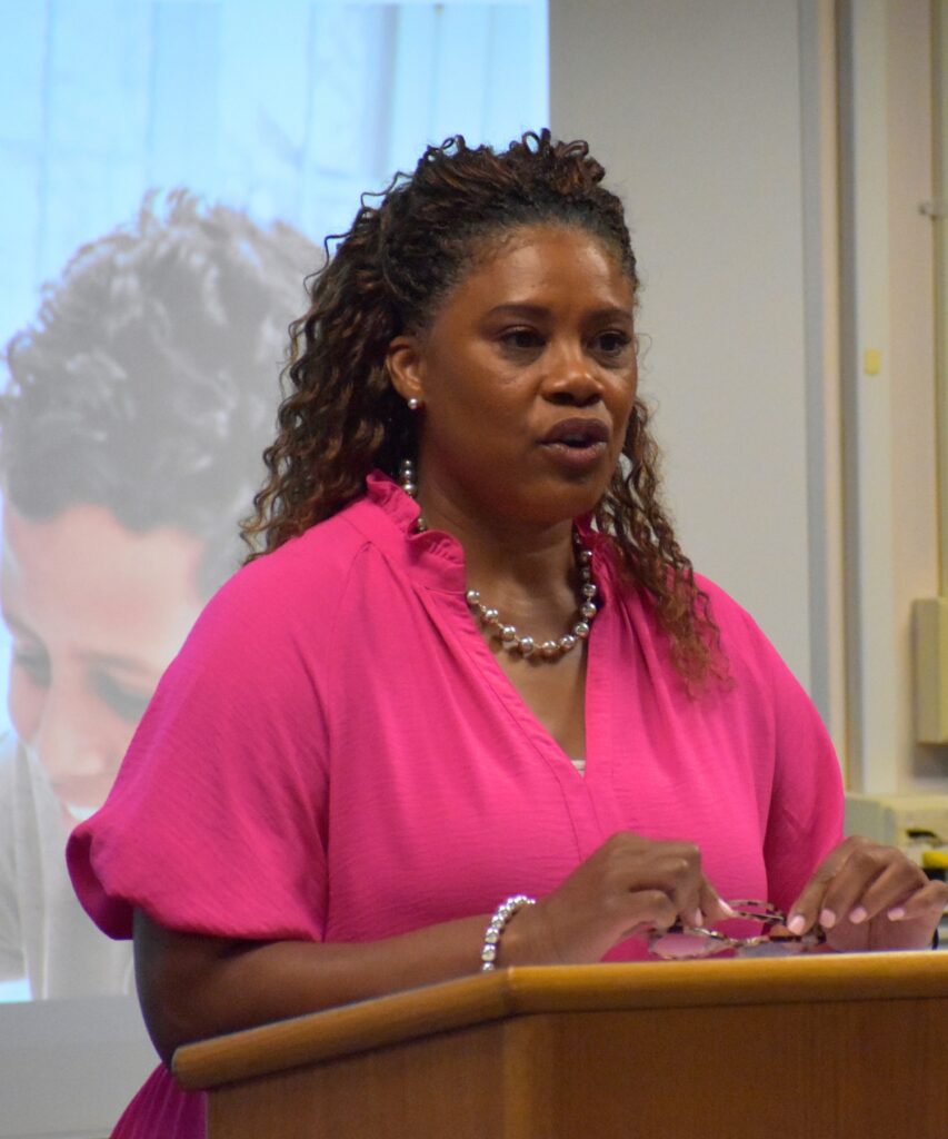 Toni Griffin said the school district decided the calm room grant should go to Fort Clarke after looking at data from the county's schools.