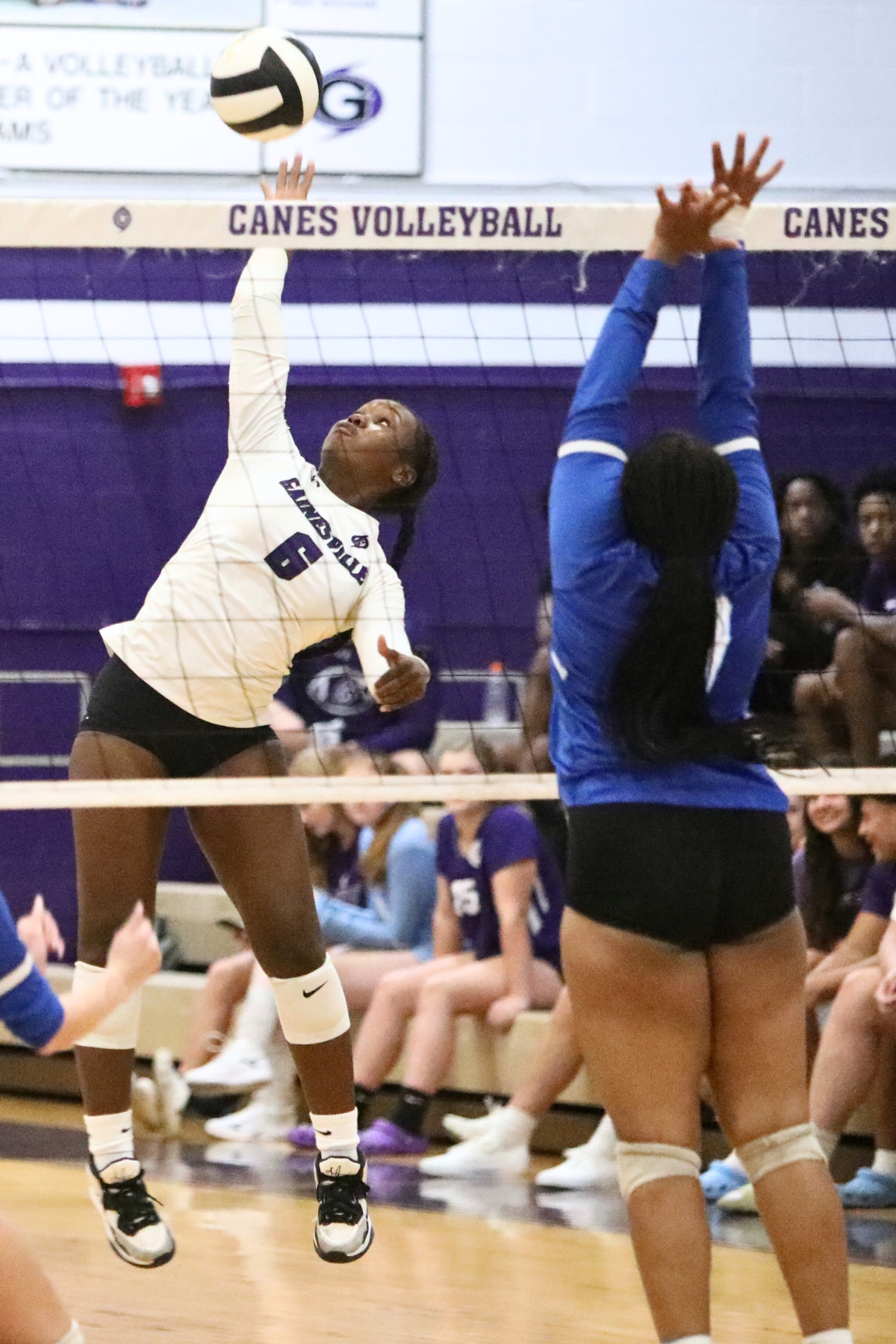 Gainesville's Kourtney Hutchinson with a hit against P.K. Yonge on Monday.