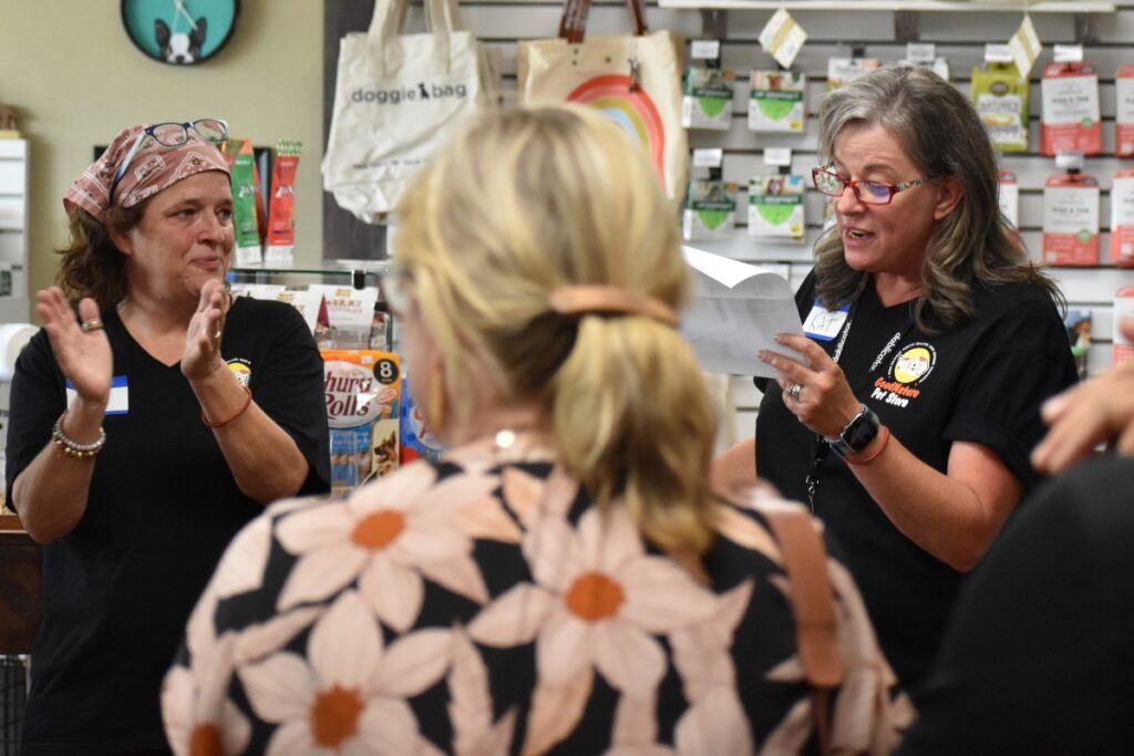 Joy (left) and Kat (right) Drawdy are co-owners of GoodNature Pet Store.