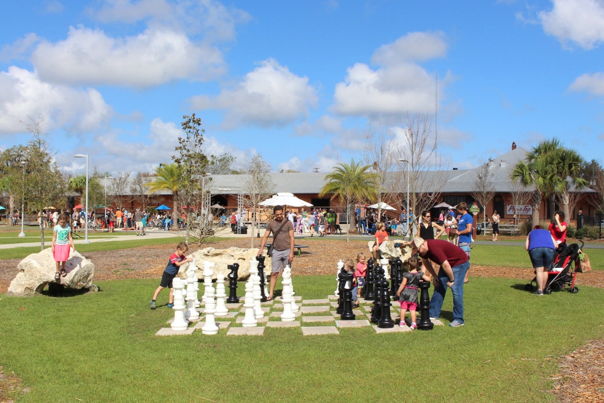 Playing chess at Depot Park in Gainesville. Playing chess at Depot Park in Gainesville.