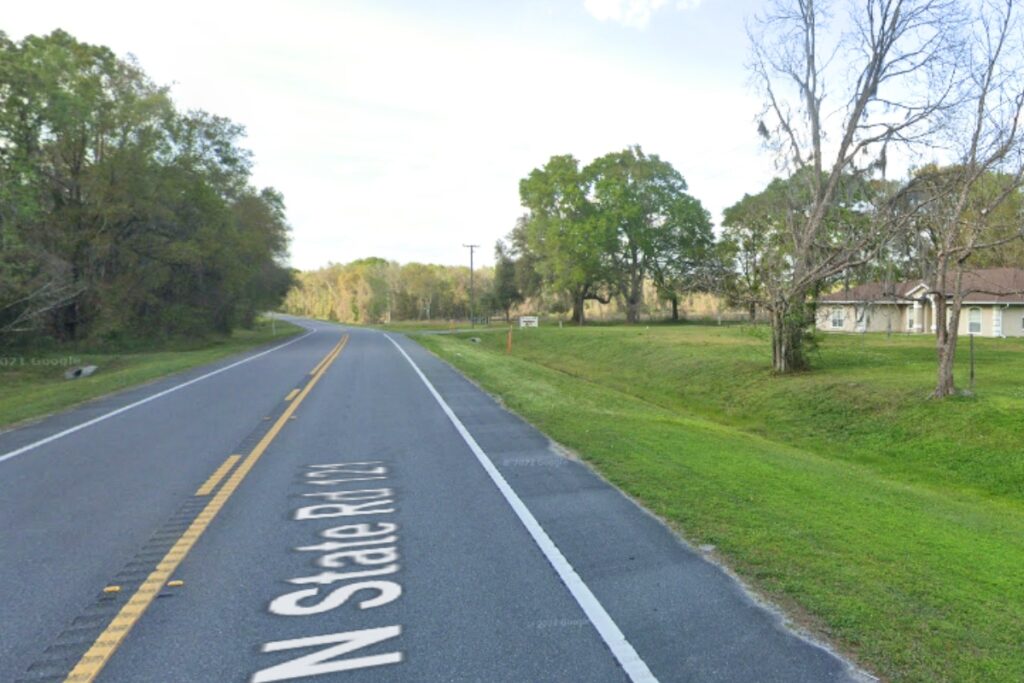 A 53-year-old Lake Butler woman died in a head-on collision that seriously injured a 22-year-old Lake Butler man on Saturday morning on State Road 121 south of La Crosse.