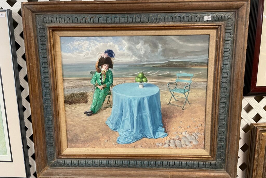 A painting priced at $1,500 at the upcoming Friends of the Library sale.