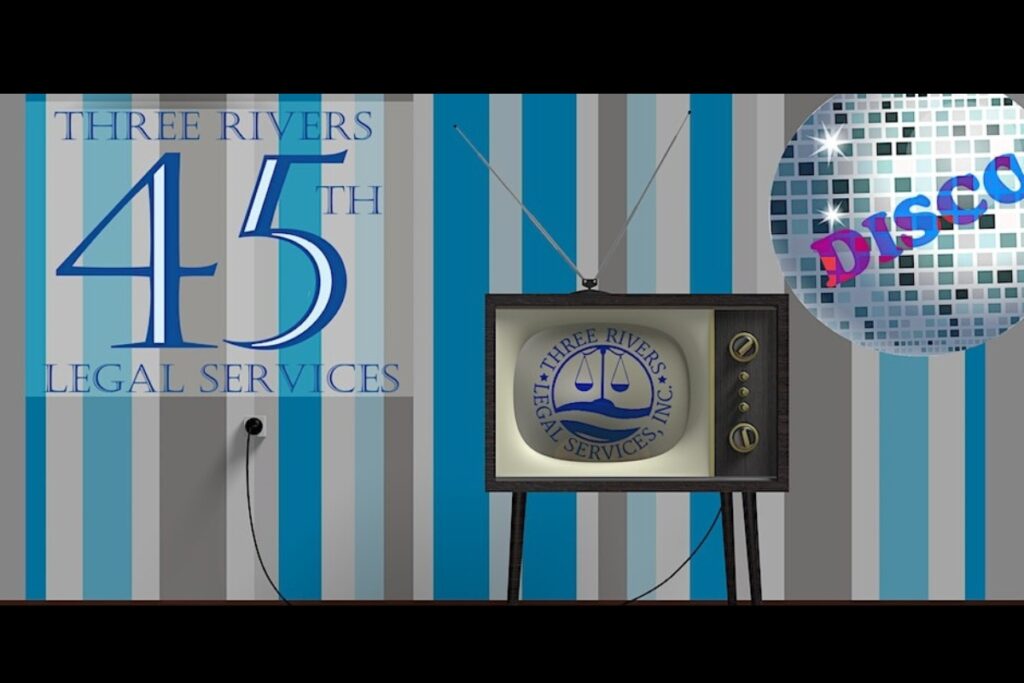 Three Rivers Legal Services is celebrating its 45th anniversary on Thursday with a dinner at Best Western Gateway Grand.