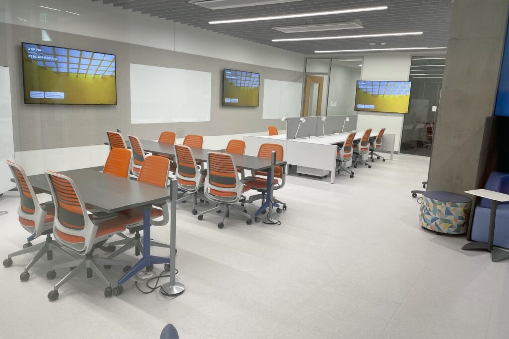 Classroom inside Malachowsky Hall.