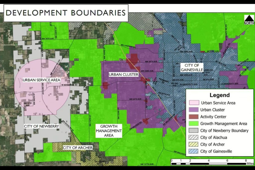 Development boundaries map