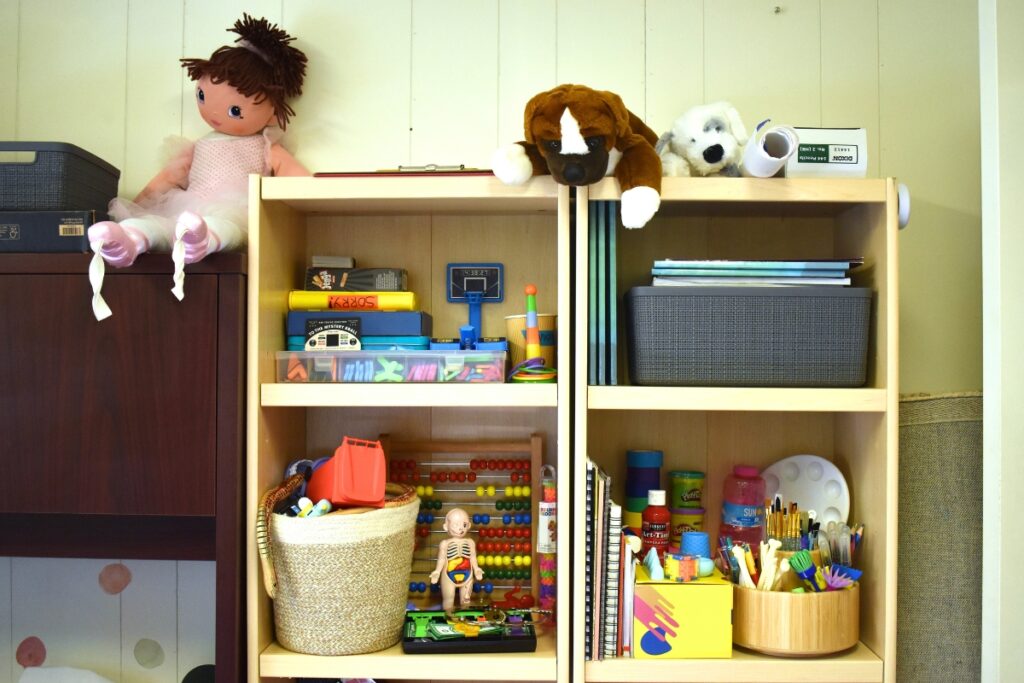 Dorn keeps her office stocked with toys.