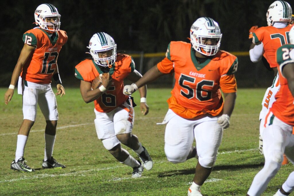 Eastside's Corvin Bird with a run against Palatka on Friday.