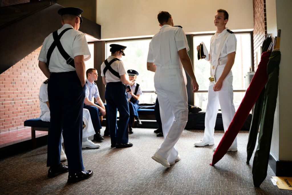 UF ROTC Color Guard at Ben Sasse's presidential inauguration on Thursday.