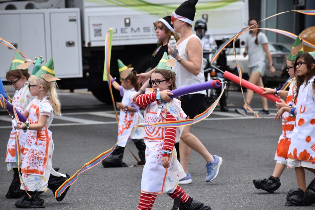 Expressions Learning Academy's 'Art Club Elves' at A Very GNV Holiday Parade on Saturday.