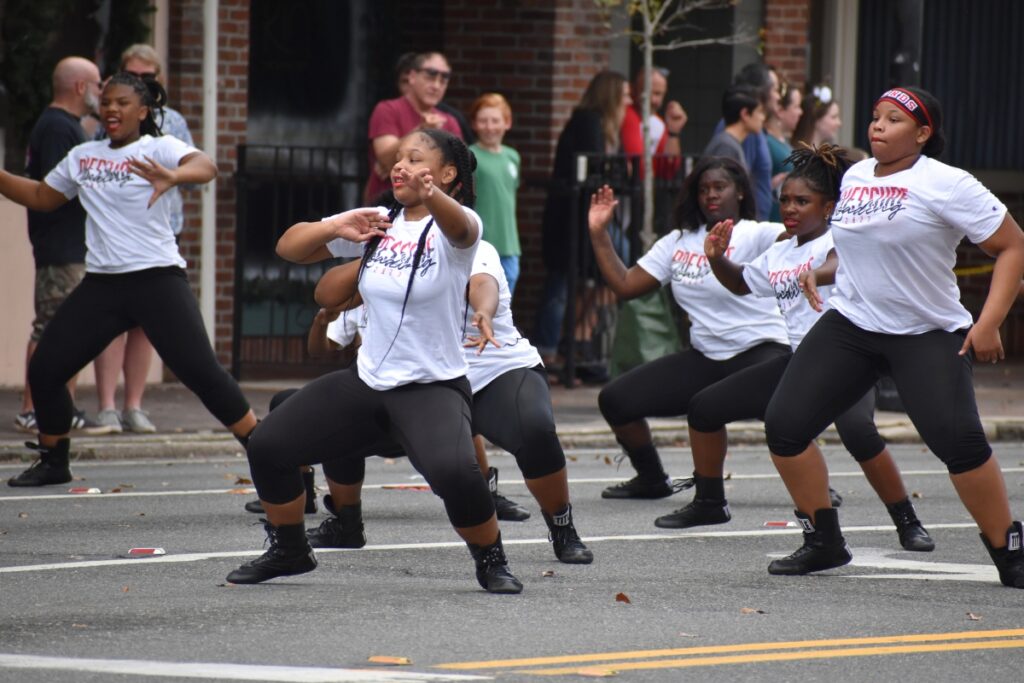 The Diamonds of Gainesville competitive dance team at A Very GNV Holiday Parade on Saturday.