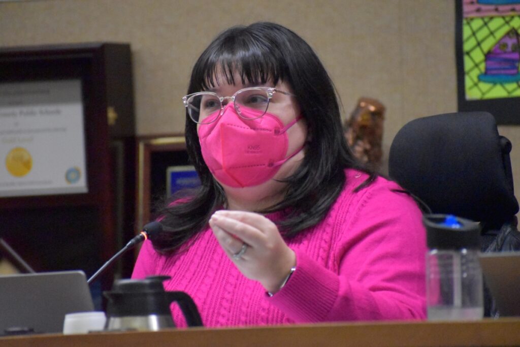 Board Member Sarah Rockwell voted in favor Thursday to push the timeline back