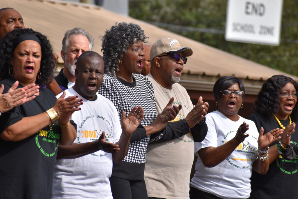 Members of 1000 Voices of Florida performed for the celebration.