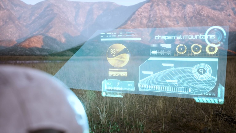 CAaLVIN the robot analyzes the surroundings in a scene from “TreeTender 2.”