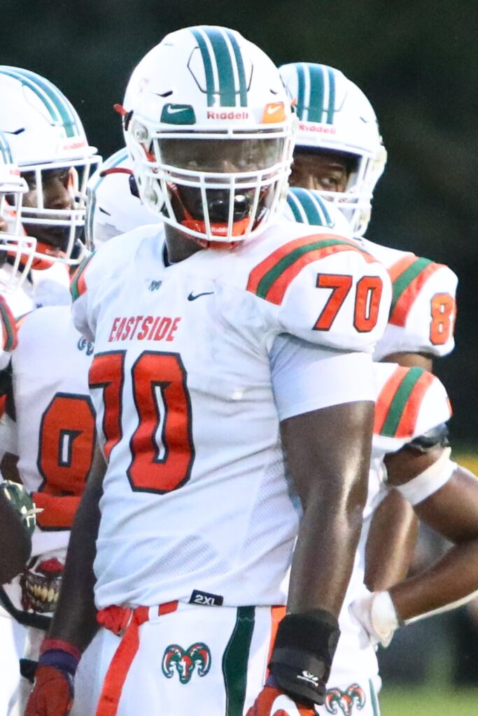 Eastside's Ae'Nali Brown (70) helped the Rams average nearly 260 yards per game on offense.