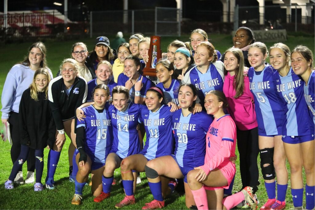 P.K. Yonge celebrates following a 2-1 win over Episcopal (Jacksonville) in the 3A-Region 1 Final to advance to its first state girls soccer semifinals appearance.