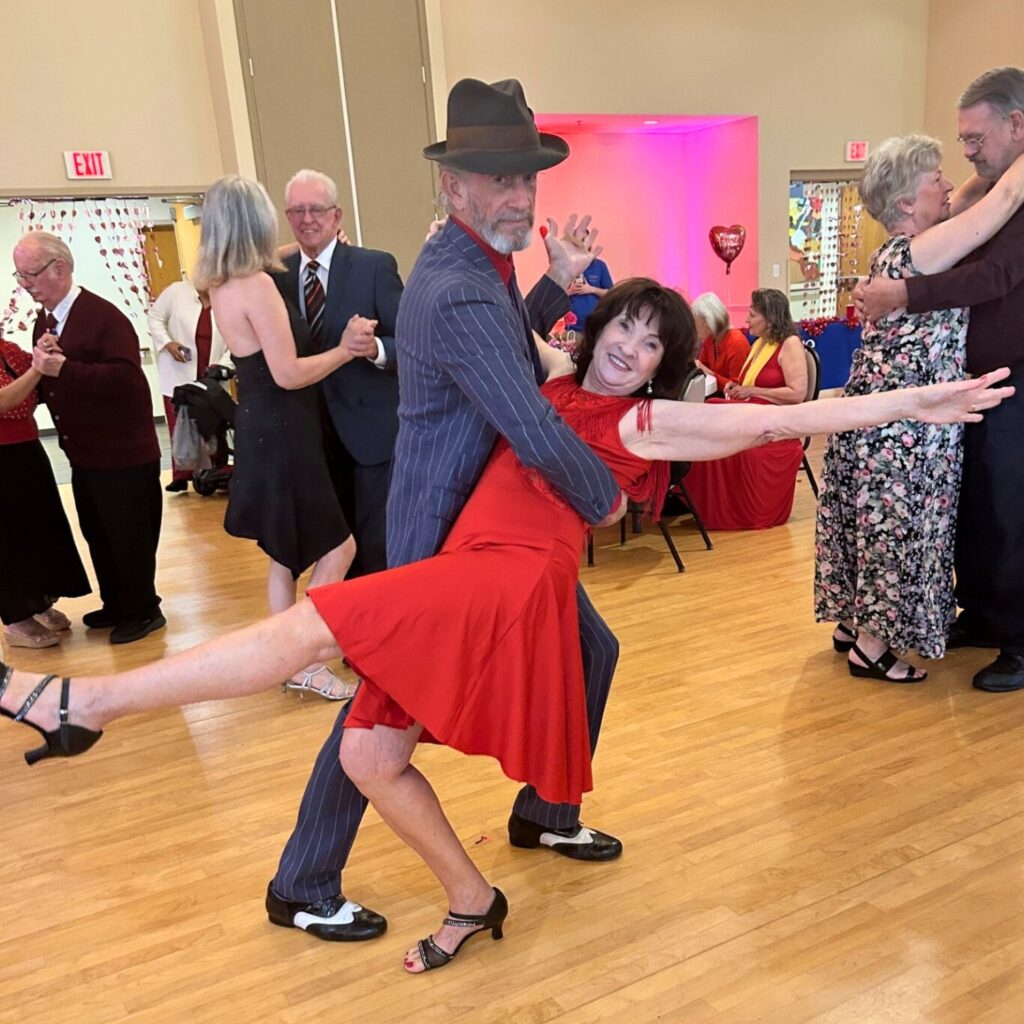 Richard Malley and Angle Ferkovitz show off their moves on the dance floor. They were later chosen Prom King and Prom Queen.