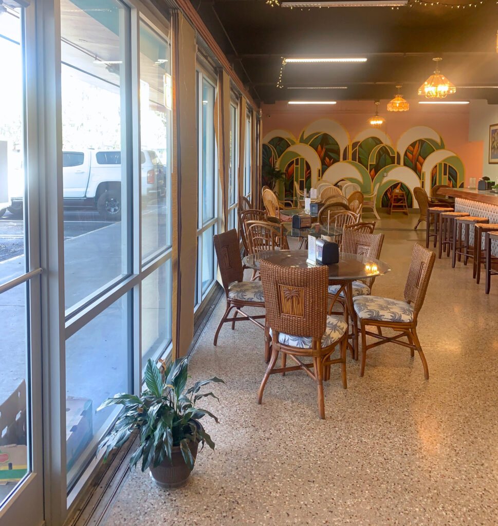 The inside of Munecas Taco Garden