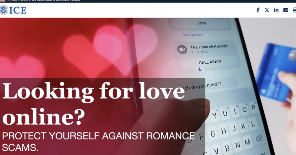 From the website of the Department of Homeland Security, Immigration and Customs Enforcement.