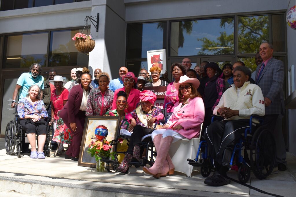 Generations of Magnolia Jackson's family gathered to celebrate her 106th birthday.